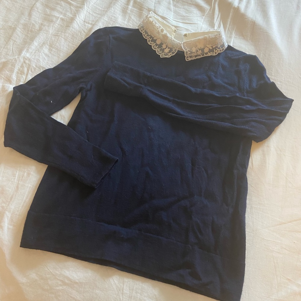Club Monaco navy blue wool sweater